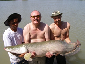 132lb Arapaima fishing in Thailand