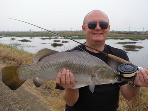 fly fishing Thailand for barramundi