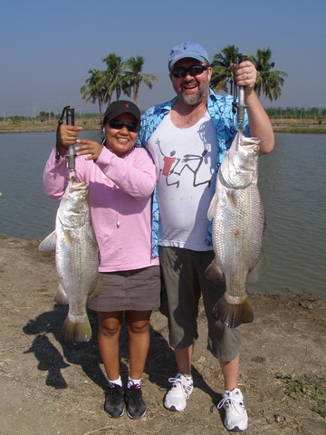 barramundi fishing in Thailand at Boon Mar Ponds