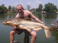 Fishing Bungsamran Lake in Thailand for Mekong giant catfish