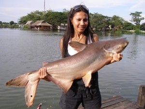 Lady anglers fishing Thailand