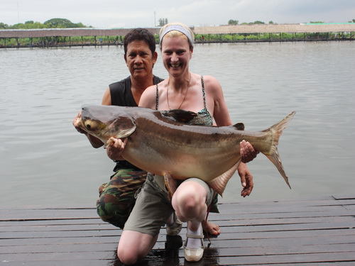Lady anglers Thailand fishing Bungsamran Lake Bangkok