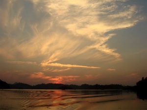 Sunset at Khao Laem Dam Thailand