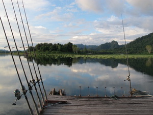 fishing khao laem dam thailand