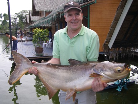 Fishing in Thailand at Bungsamran Lake Bangkok