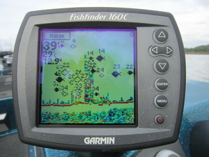 The onboard Fish finder \ echo sounder assists with locating shoals of Indain carp