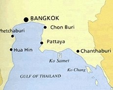 Bangkok-Koh Samet Map