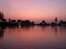 bangkok fishing sunset